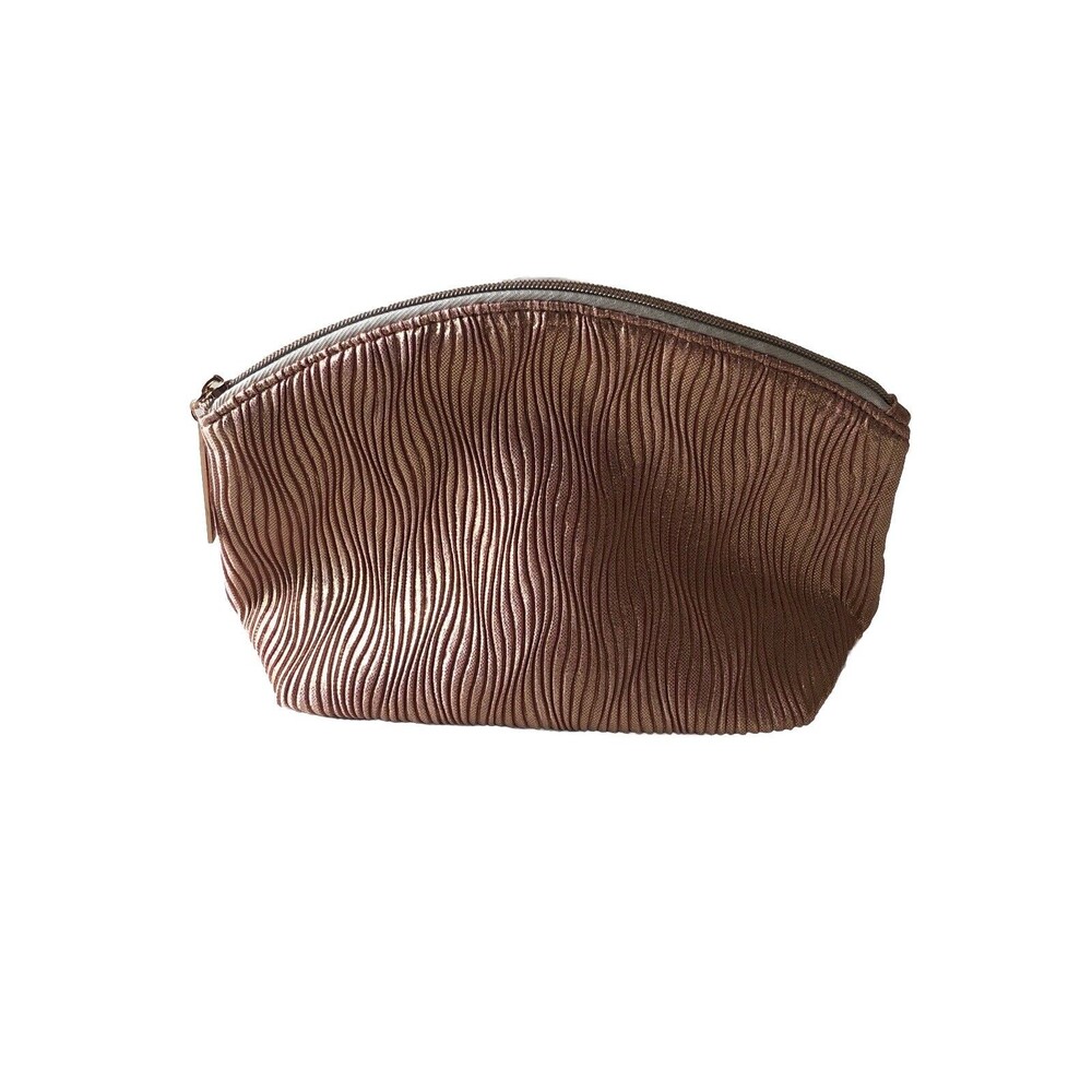 Lancome light Pink Shimmer Makeup Bag Zippered